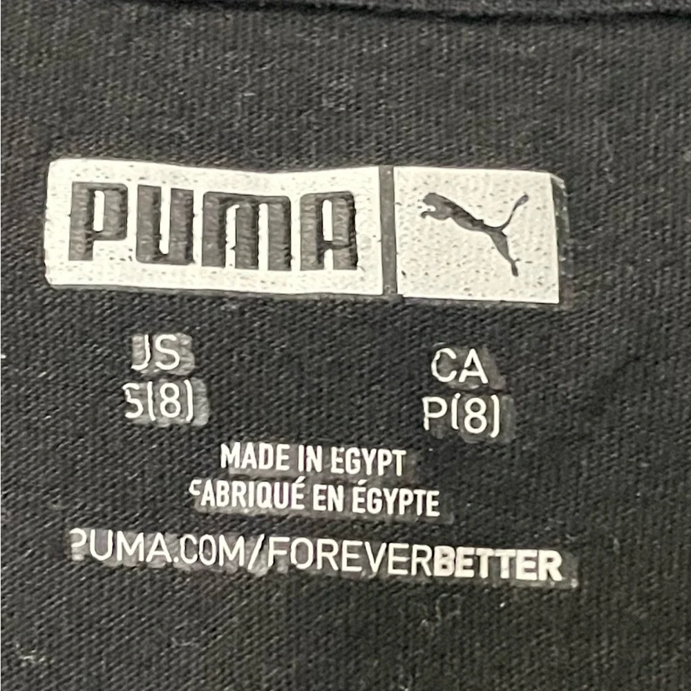 PUMA long‎ sleeve Tshirt black hoodie kids size small 8 tech shirt material